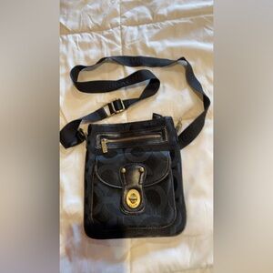 Coach Black and Tan Interior Crossbody Bag